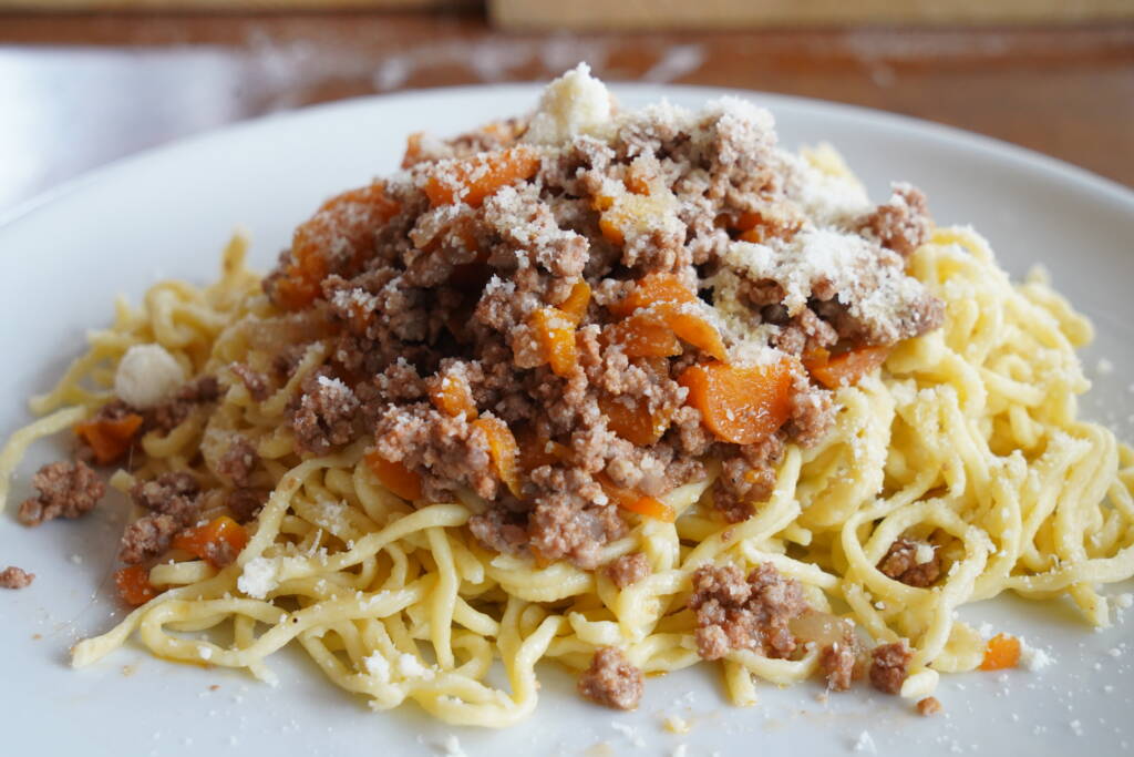 spaghetti with chianina